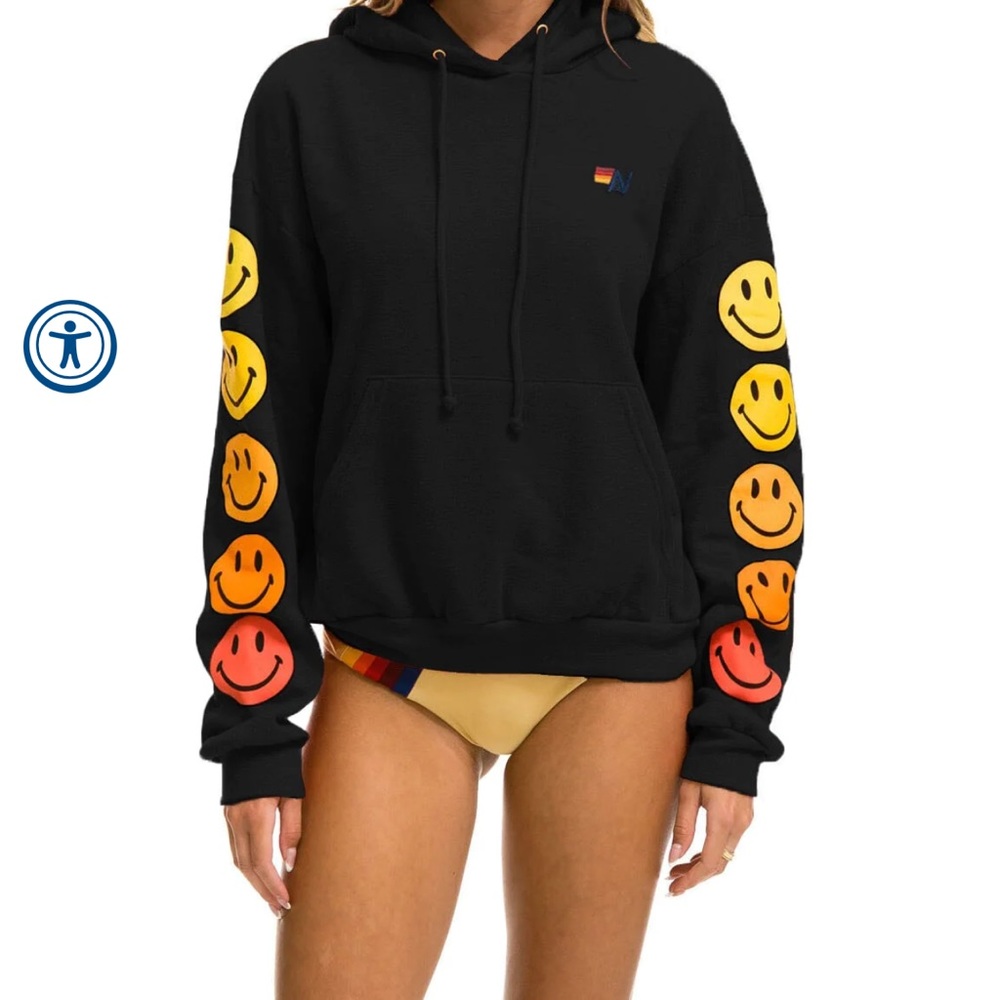 Aviator nation smiley hoodie. Like new. Size m.